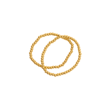 Load image into Gallery viewer, Metallic Beaded Bracelets Set of 2
