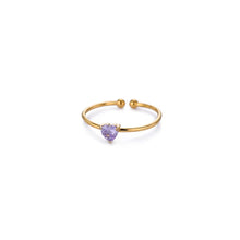 Load image into Gallery viewer, Birthstone Heart Ring
