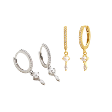 Load image into Gallery viewer, Bejeweled Crucifix Earrings
