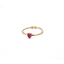 Load image into Gallery viewer, Birthstone Heart Ring
