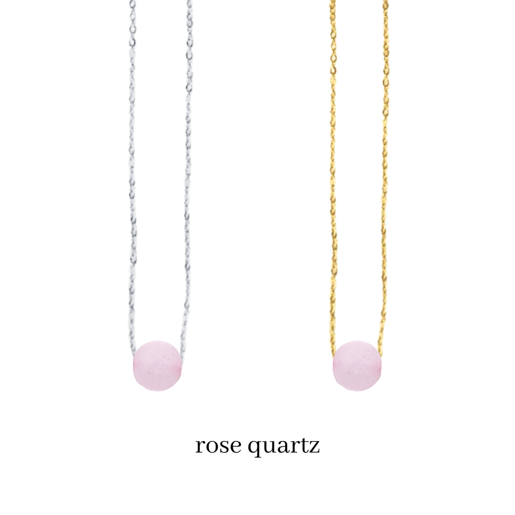 Dainty Rose Quartz Necklace
