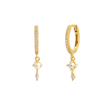 Load image into Gallery viewer, Bejeweled Crucifix Earrings
