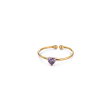 Load image into Gallery viewer, Birthstone Heart Ring
