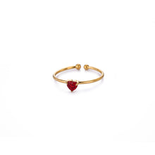 Load image into Gallery viewer, Birthstone Heart Ring
