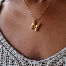 Load image into Gallery viewer, Bubble Letter Initial Necklace

