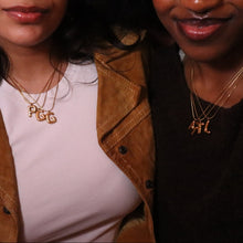 Load image into Gallery viewer, Bubble Letter Initial Necklace
